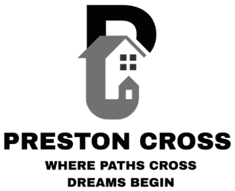Preston Cross black and gray Logo